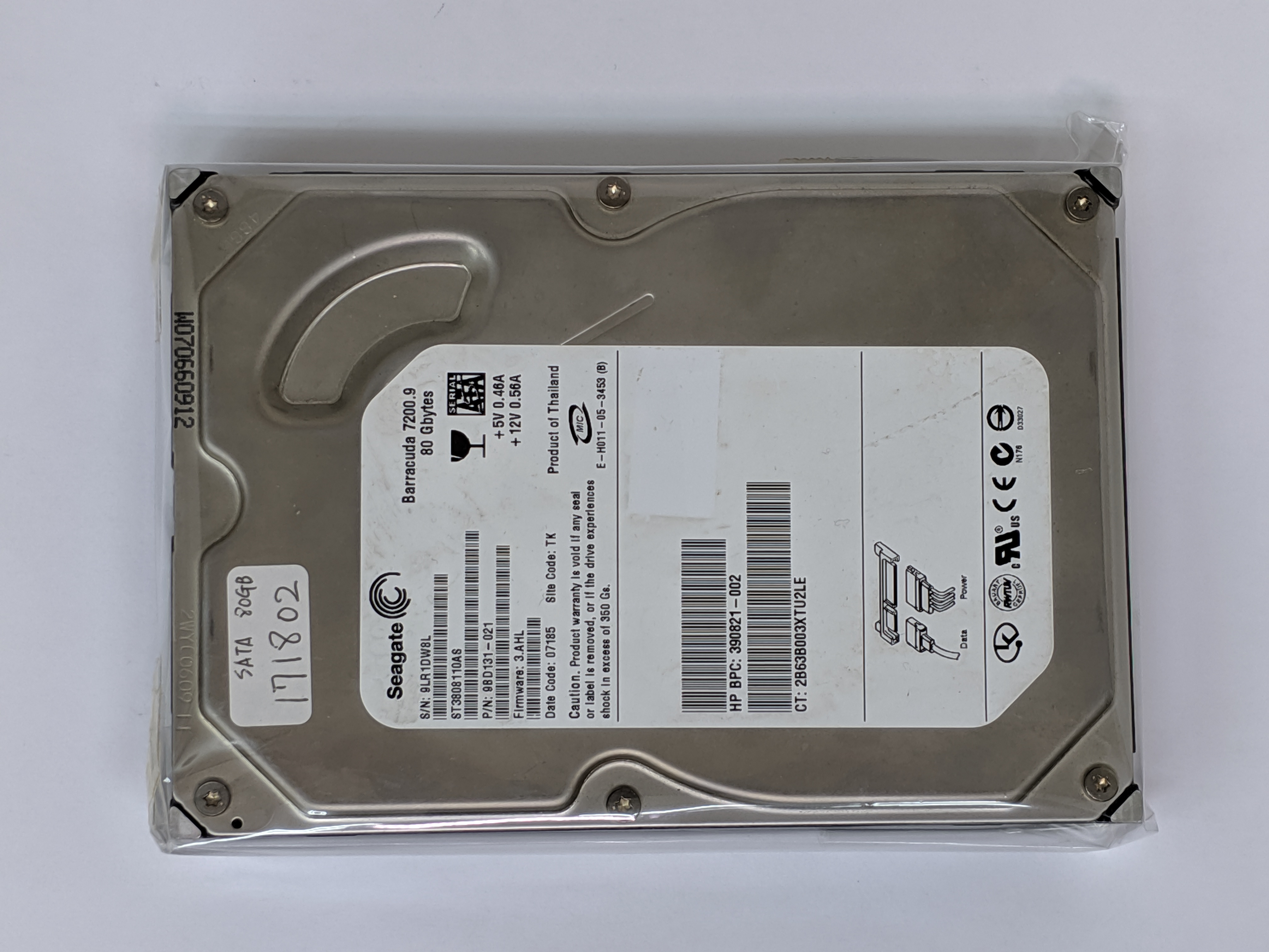 SEAGATE 3.5インチ 80GB ハードディスク SATA ST3808110AS - パソコン専門店 バスアンドタグ