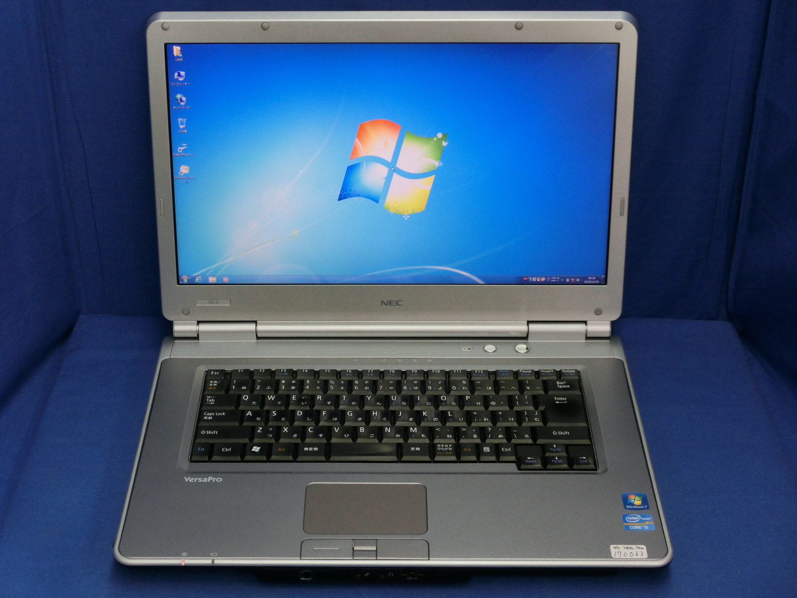 中古ノートパソコン NEC VersaPro タイプVD VK26M/D-E PC-VK26MDZCE