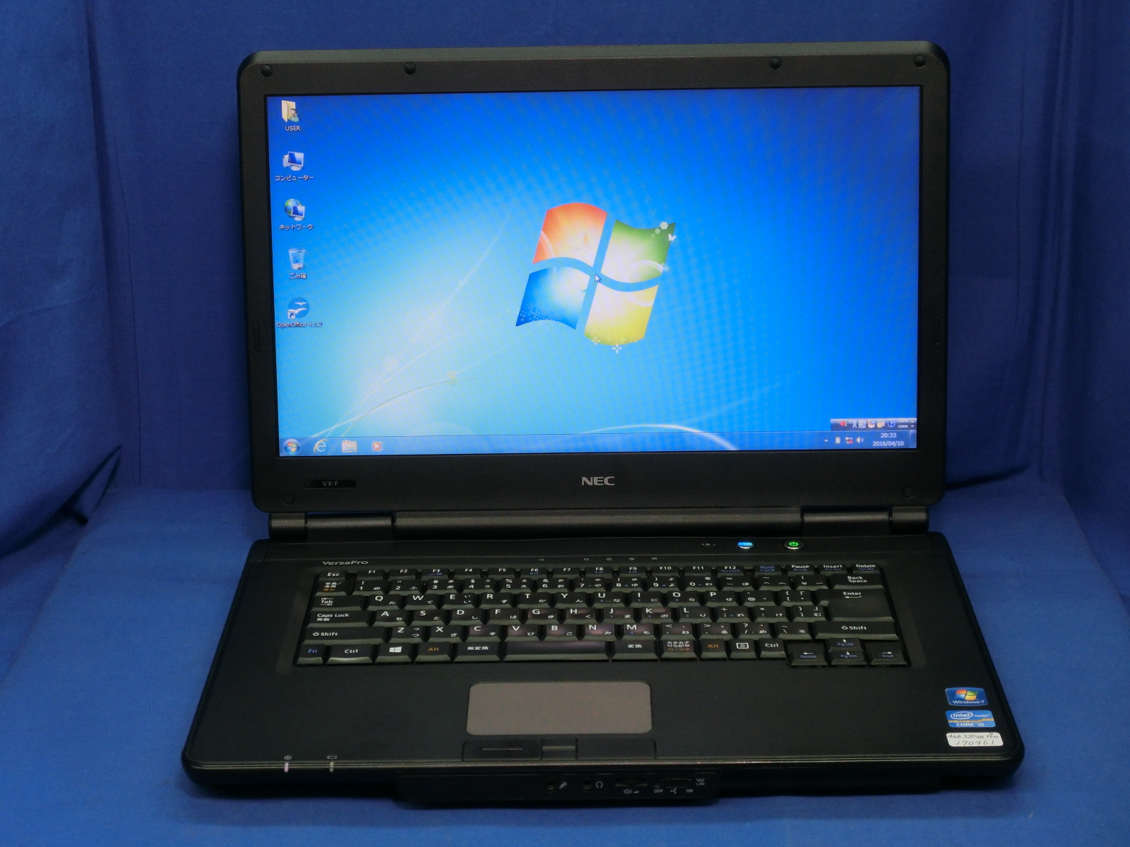 中古ノートパソコン NEC VersaPro タイプVX VK26M/X-F PC-VK26MXZCF