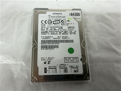 2.5インチ 40GB ハードディスク IDE/PATA(HTS424040M9AT00) の拡大写真はこちらをクリック 2.5インチ 40GB ハードディスク IDE/PATA(HTS424040M9AT00) の拡大写真はこちらをクリック