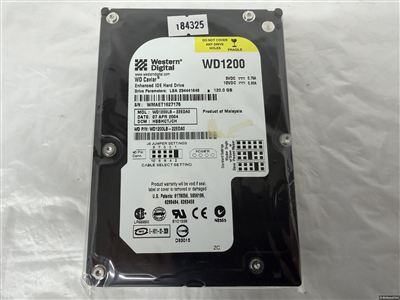 3.5インチ ハードディスク IDE/PATA 120GB(WD1200LB) の拡大写真はこちらをクリック 3.5インチ ハードディスク IDE/PATA 120GB(WD1200LB) の拡大写真はこちらをクリック